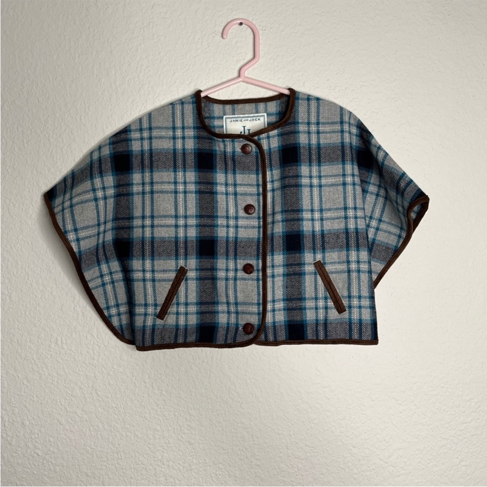 Janie & jack riding lesson plaid cape